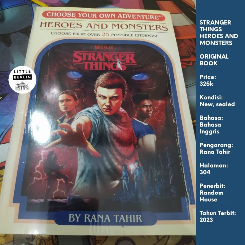 ORIGINAL Novel STRANGER THINGS HEROES AND MONSTERS English Import New Sealed Book Thrilling Adventur