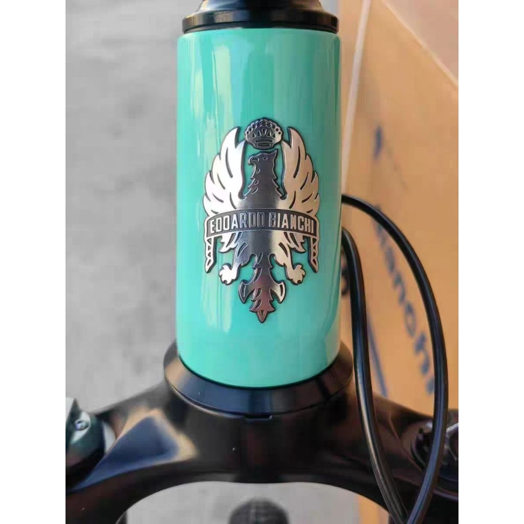 emblem logo frame rangka sepeda bianchi original made in taiwan
