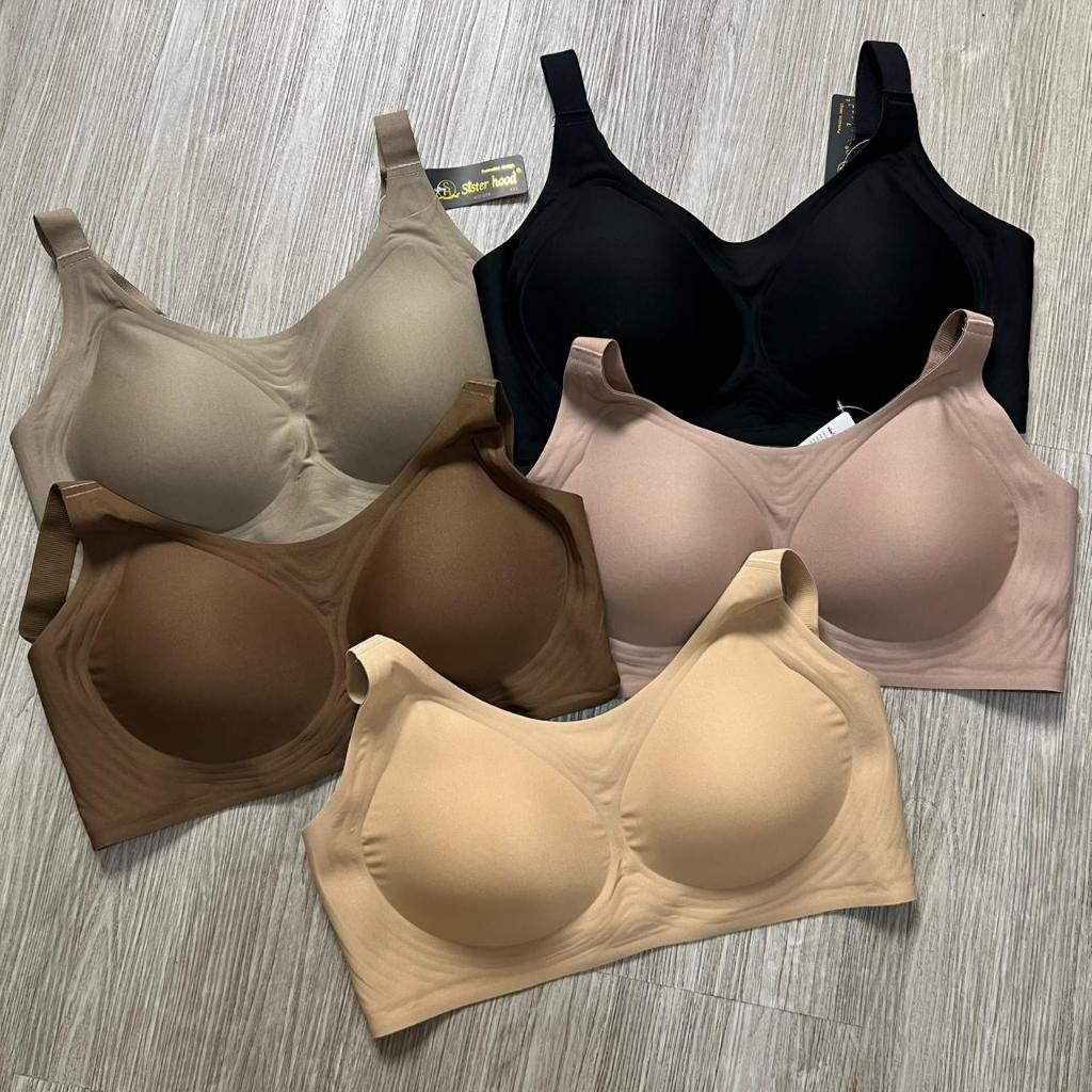 Bra Seamless Plus Size Sisterhood S678 - Cup C & D, Tanpa Kawat, Busa Tipis, Kawat 4, Tali Adjust, I