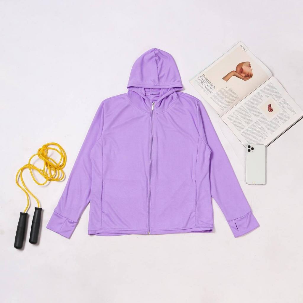 Jaket Anak Laki-Laki Perempuan Usia 3-12 thn - Long Sleeve Mesh AIRism Jacket Anti UV & Sun Protect