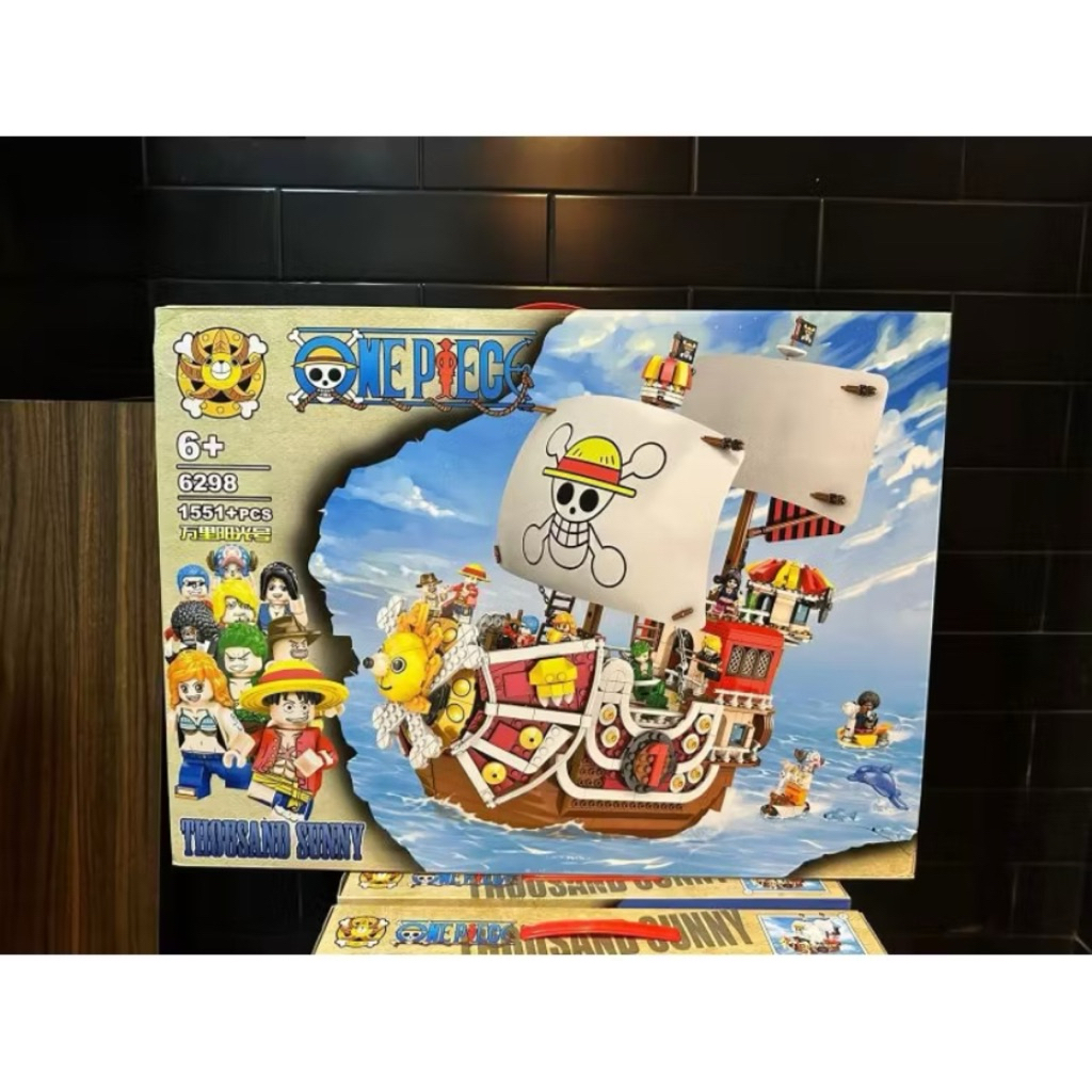 mainan kreatif susun sy6298 thousand sunny one piece balok susun grandship one piece thousand sunny 