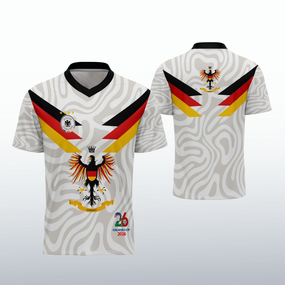 Kaos baju pria kerah v germany sublime keren terbaru