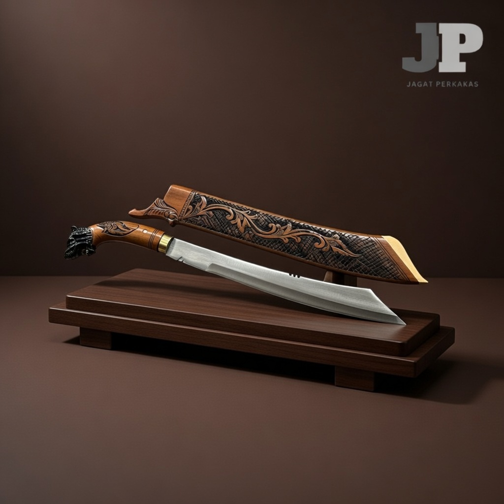 Pisau Golok Panjang Ergonomis Awet Ukir