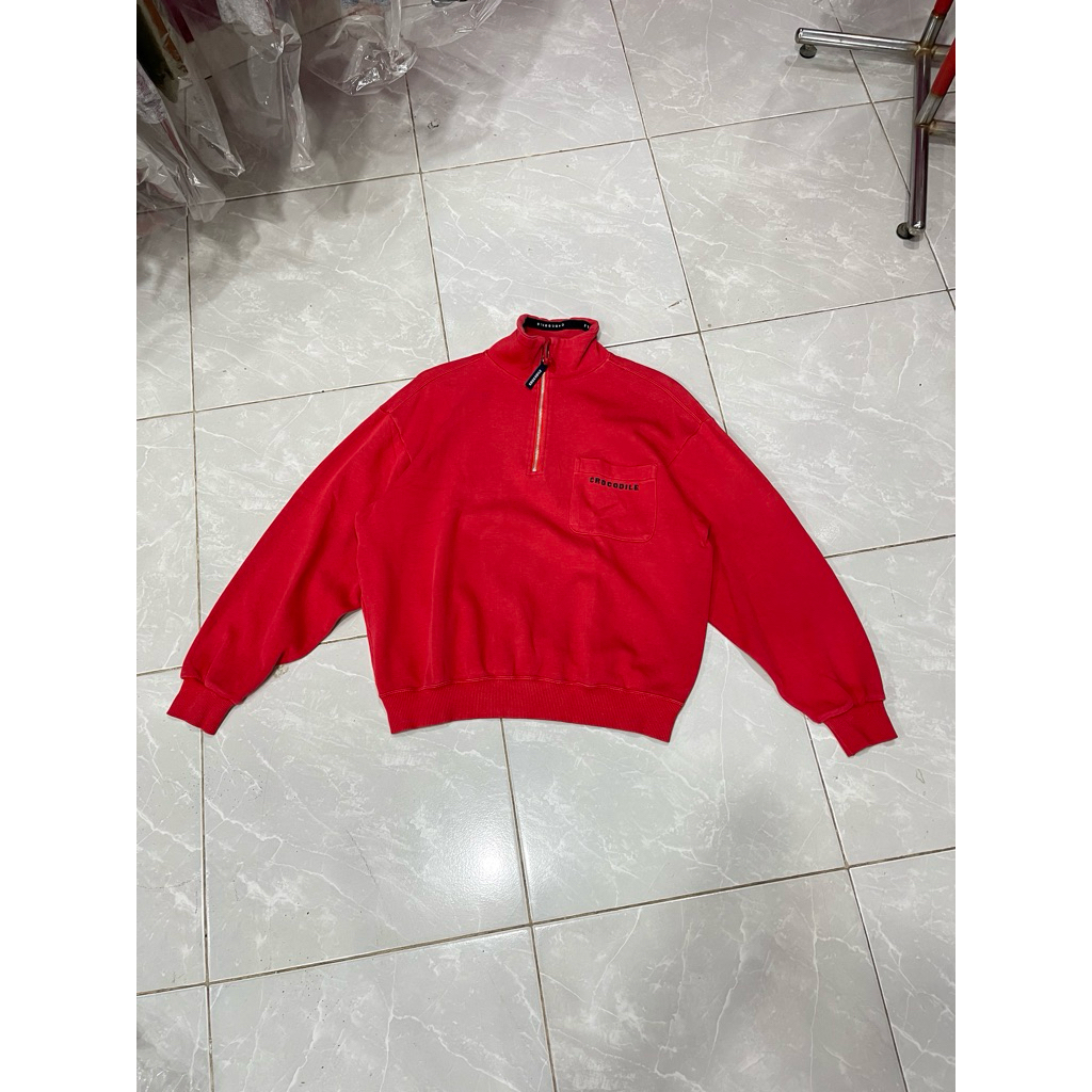 crocodile halfzip sweater