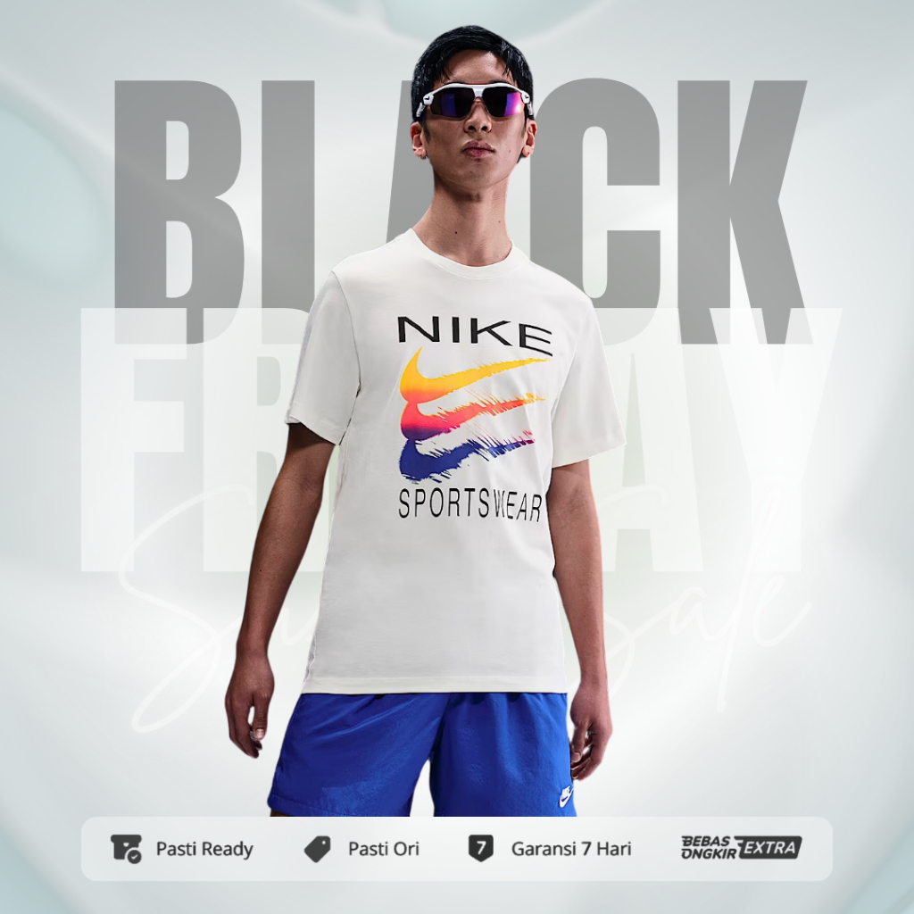 Kaos Nike Pria Swoosh Sportswear Tee - Sail