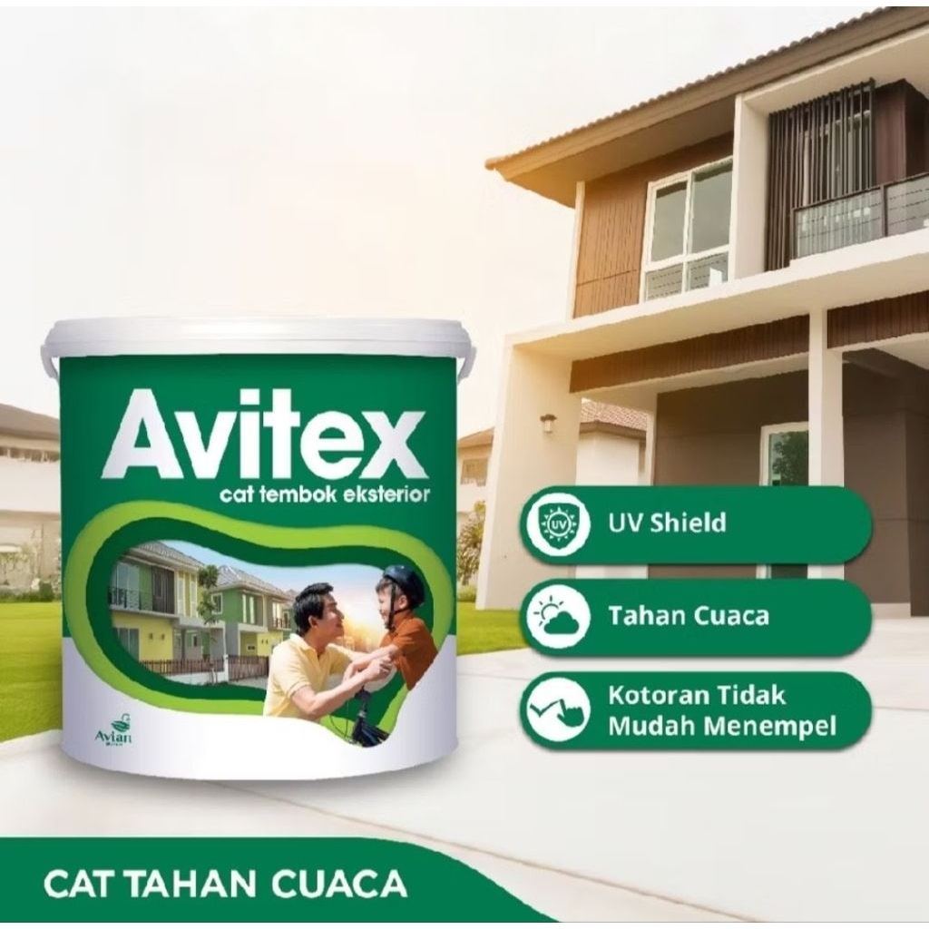 Avitex Eksterior Cat Tembok 5 KG Bisa Request / Custom Warna Tinting