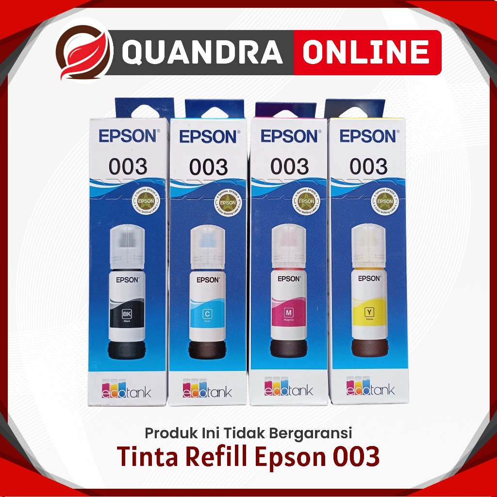 PCS Tinta Printer Epson 003 Black, Cyan, Magenta, Yellow / Tinta Printer