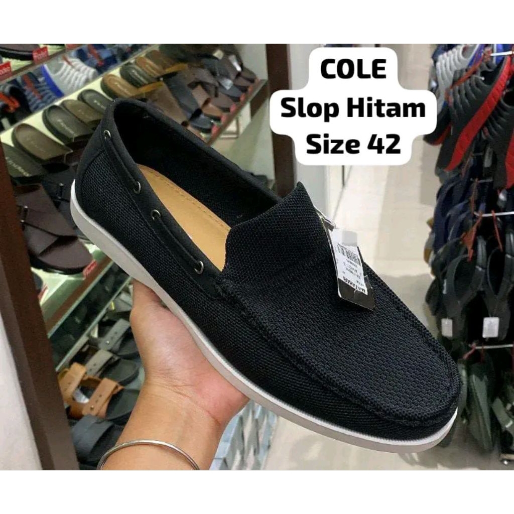 SEPATU PRIA COLE Slop SEMI FORMAL (HITAM) WW31-3