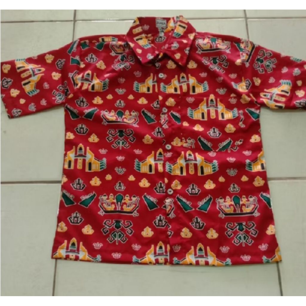 baju batik SD se pesawaran lampung lengan pendek PRIA