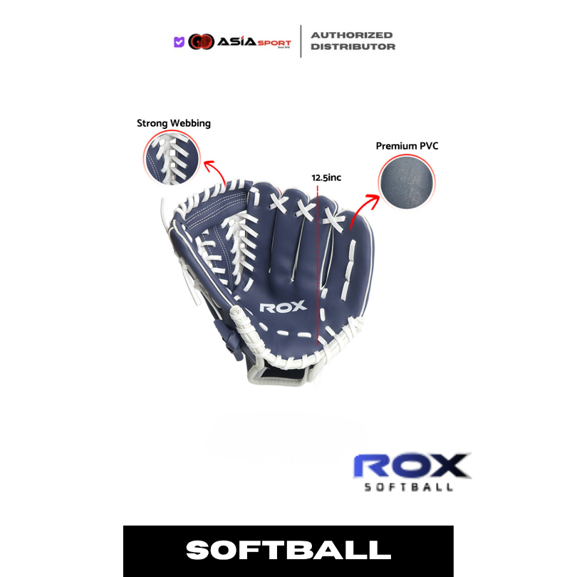 Glove Softball Premium PVC Rox | Softball | Sarung Tangan Softball Rox GS-51