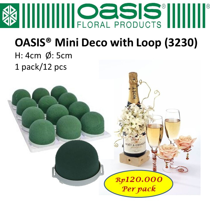 OASIS Mini Deco With Loop 3230 Floral foam bunga Oasis Bunga Floral foam Basah bentuk bulat Oasis Bu