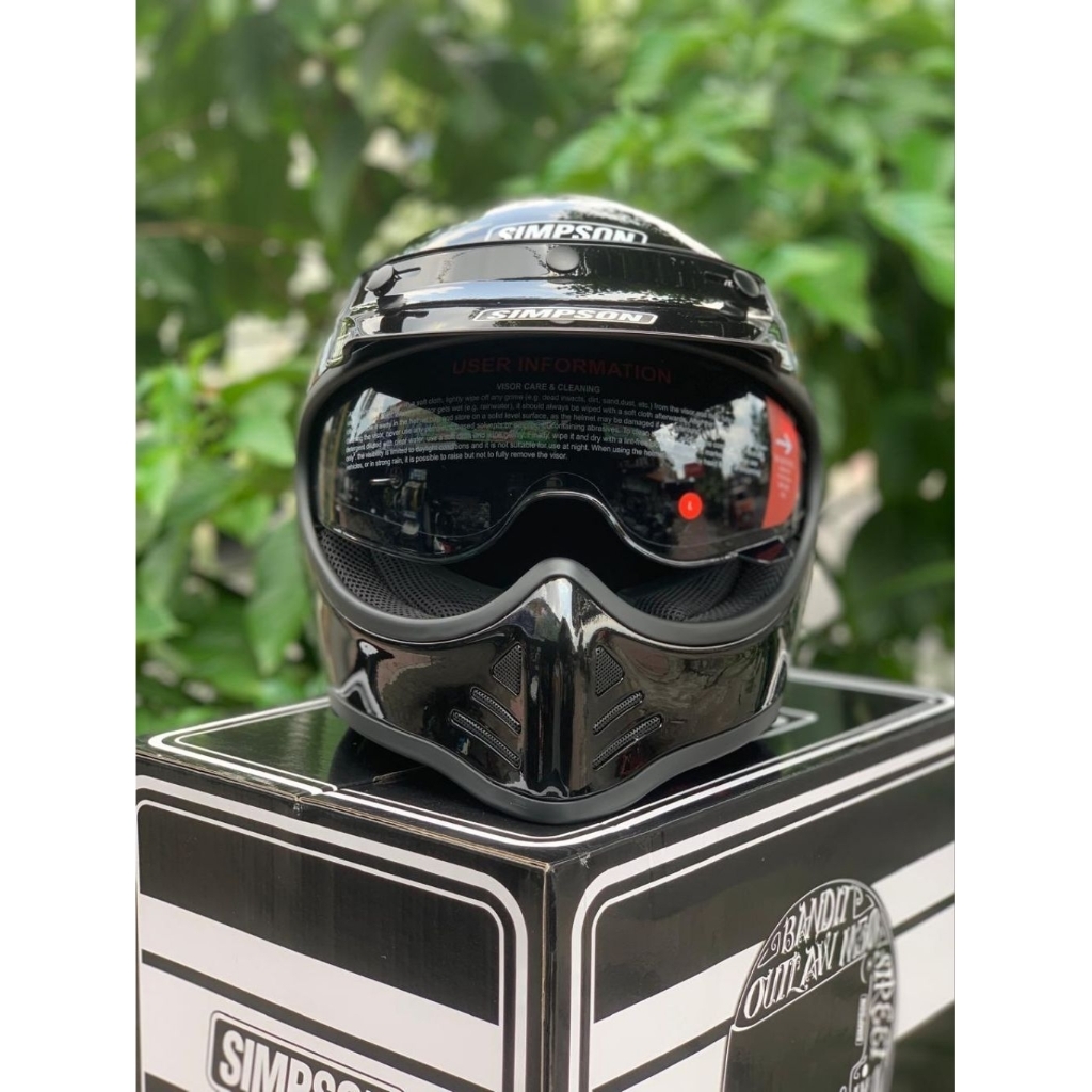HELM SIMPSON M52 M 52 BLACK GLOSSY