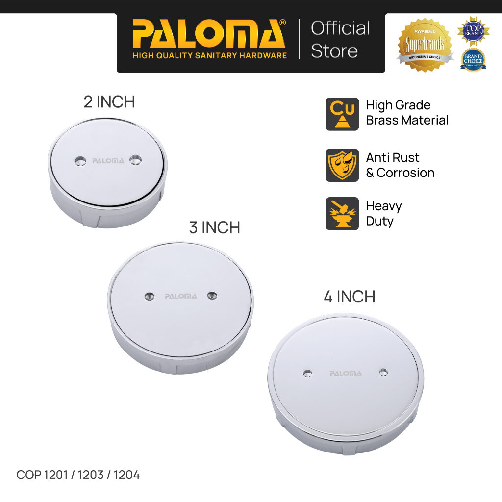PALOMA Clean Out  Tutup Saluran Air Tutup Bak Control Septic Tank Brass Kuningan 2" 3" 4" 2 3 4 inch
