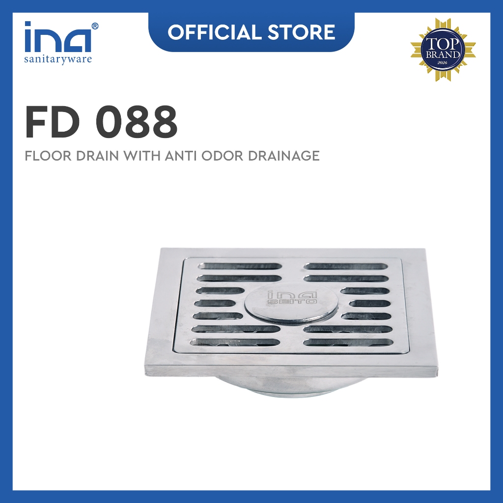 INA Floor Drain Afur Saringan Penutup Saluran Kamar Mandi Anti Bau - FD 088