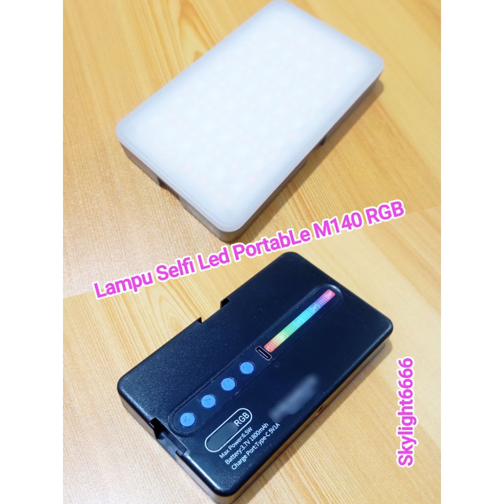 Lampu Selfi Led PortabLe M140 RGB Returan/Rusak