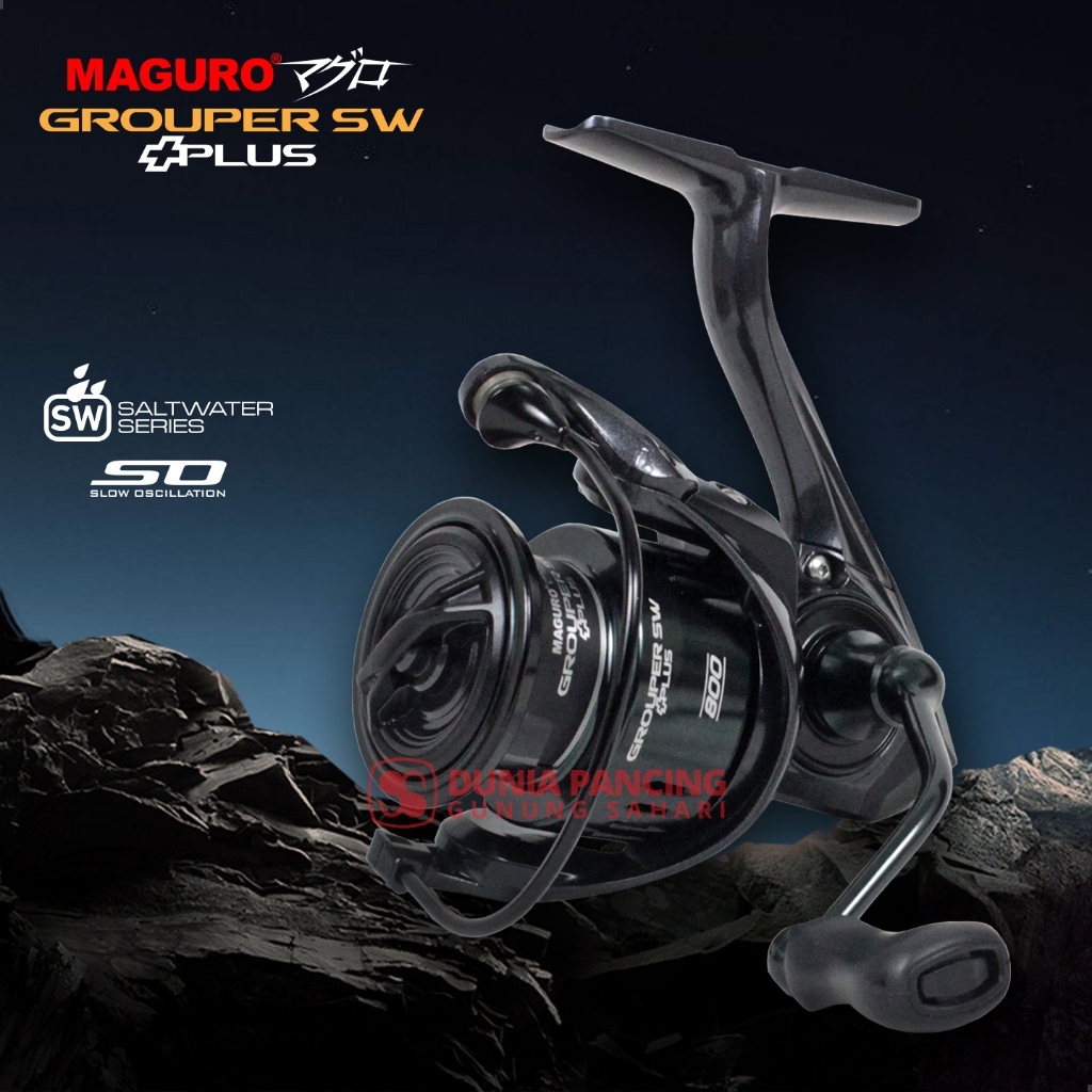 Reel Spinning Maguro Grouper SW PLUS dan SW 500 | 800 | Casting | Ultralight