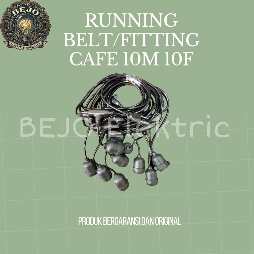Lampu gantung fitting outdoor / Fitting cafe 10 Meter 10 Fitting
