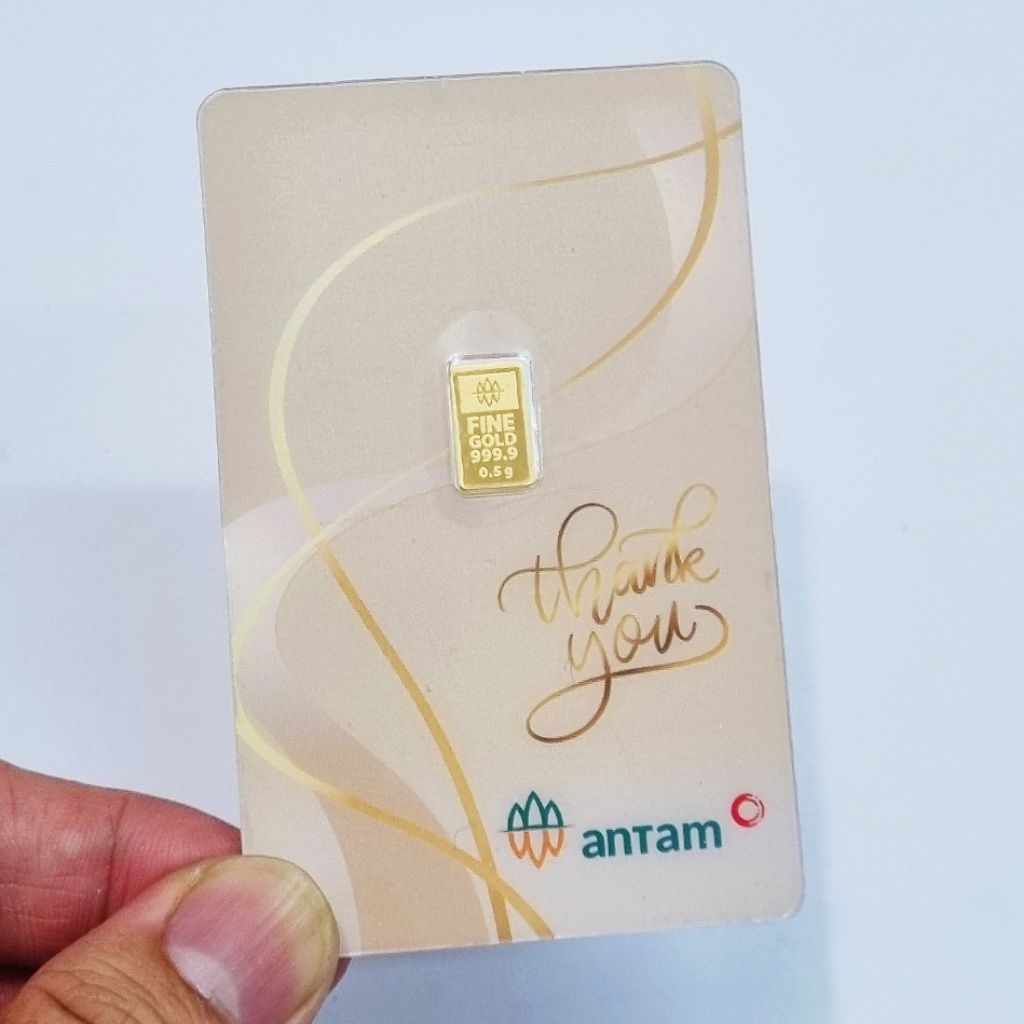 Logam Mulia ANTAM Emas Murni 0.5 Gram Kadar 99.99% Thank You