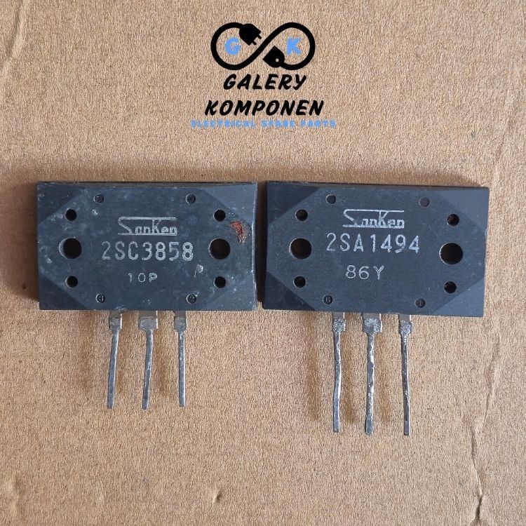 TRANSISTOR SANKEN 2SC3858 2SA1494 C3858 A1494 CABUTAN UPS ORIGINAL