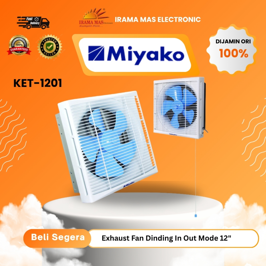 FAN MIYAKO KET-1201 Exhaust Fan Dinding 12 Inch