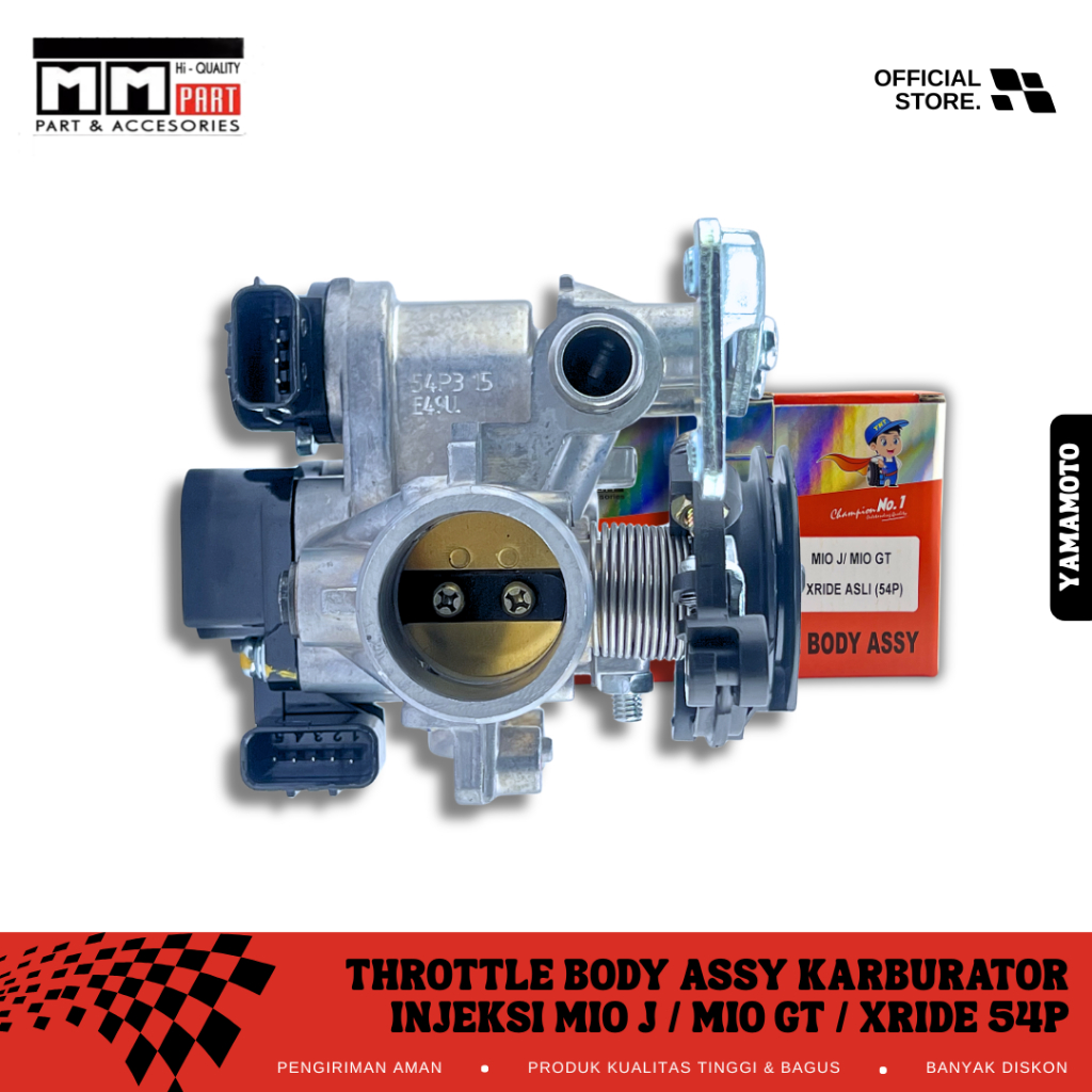 THROTTLE BODY ASSY KARBURATOR INJEKSI MIO J / MIO GT / XRIDE 54P YAMAMOTO - THROTTLE BODY ASSY 54P M