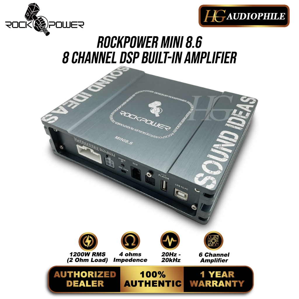 Rockpower DSP MINI 8.6 Processor 8 Channel Built-In Power Amplifier