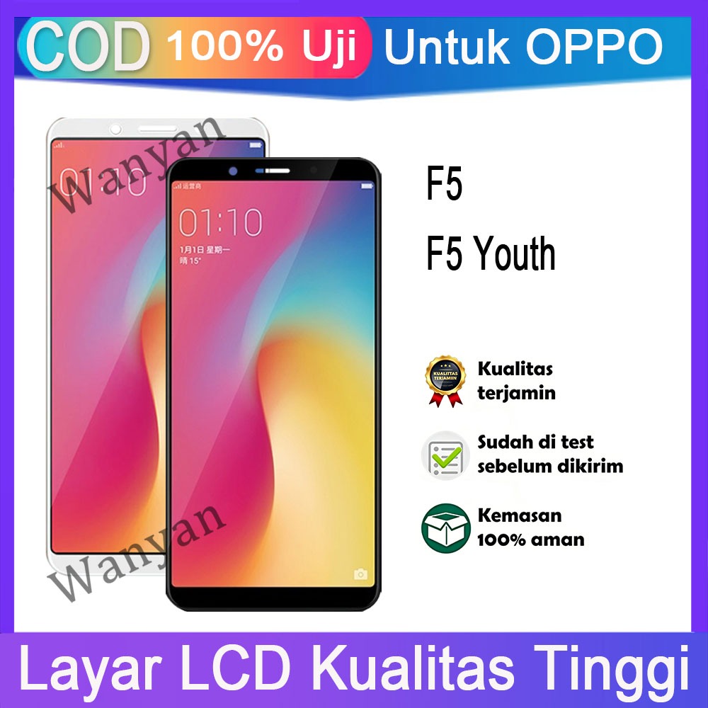 Layar LCD For OPPO F5 F5 Youth LCD Fullset hp layar Touchscreen untuk Glass Touch Screen Digitizer C
