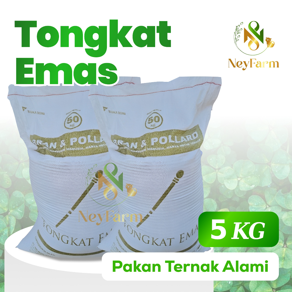 Pollard 5 kg Tongkat Emas Kemasan 5kg Polar Pakan Sapi / Polar Pakan Ternak