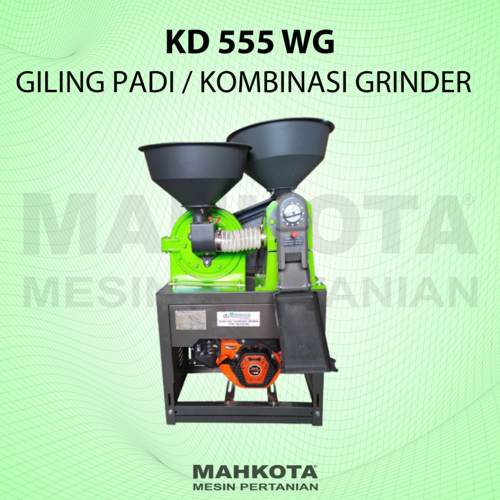 MAHKOTA MESIN GILING PADI MINI DAN PENEPUNG PORTABLE KD-555 WG (GARANSI RESMI)