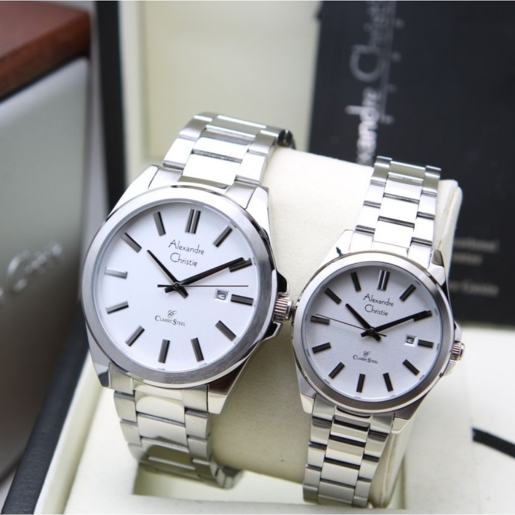 Jam tangan wanita Alexandre Christie Ac 8663 rantai Original