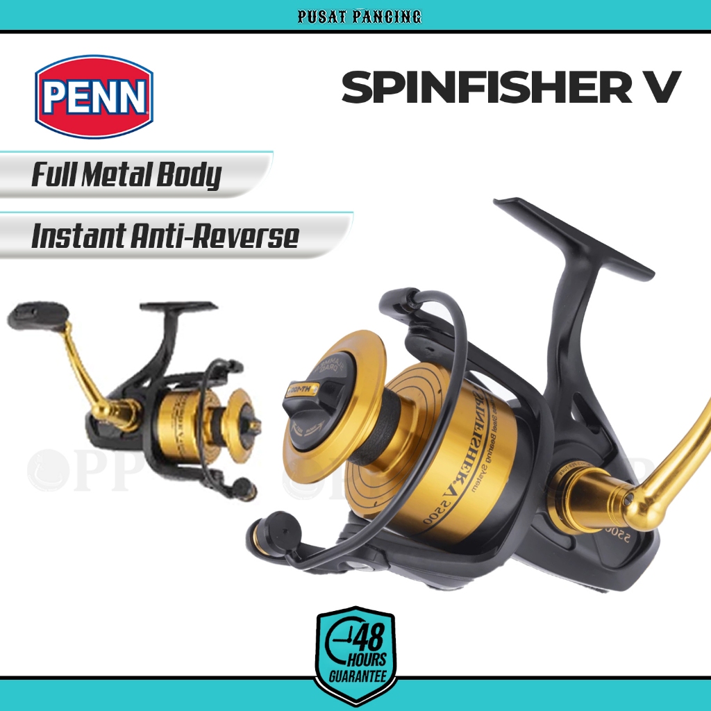 PENN Reel Spinning SPINFISHER V 3500-5500 Reel Spinning Tangguh dengan Water Tight Design