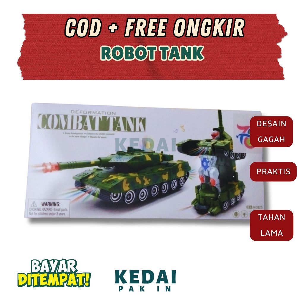 Mainan Robot Tank Transformasi Combat Tank Deformation Bisa Berubah Robot
