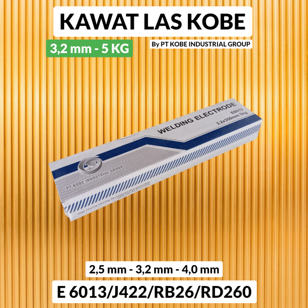 KAWAT LAS STICK 3,2 mm (5 kg)E6013/J422/RB-26/RD-260 /WELDING ELECTRODE/  PT. KOBE INDUSTRIAL GROUP