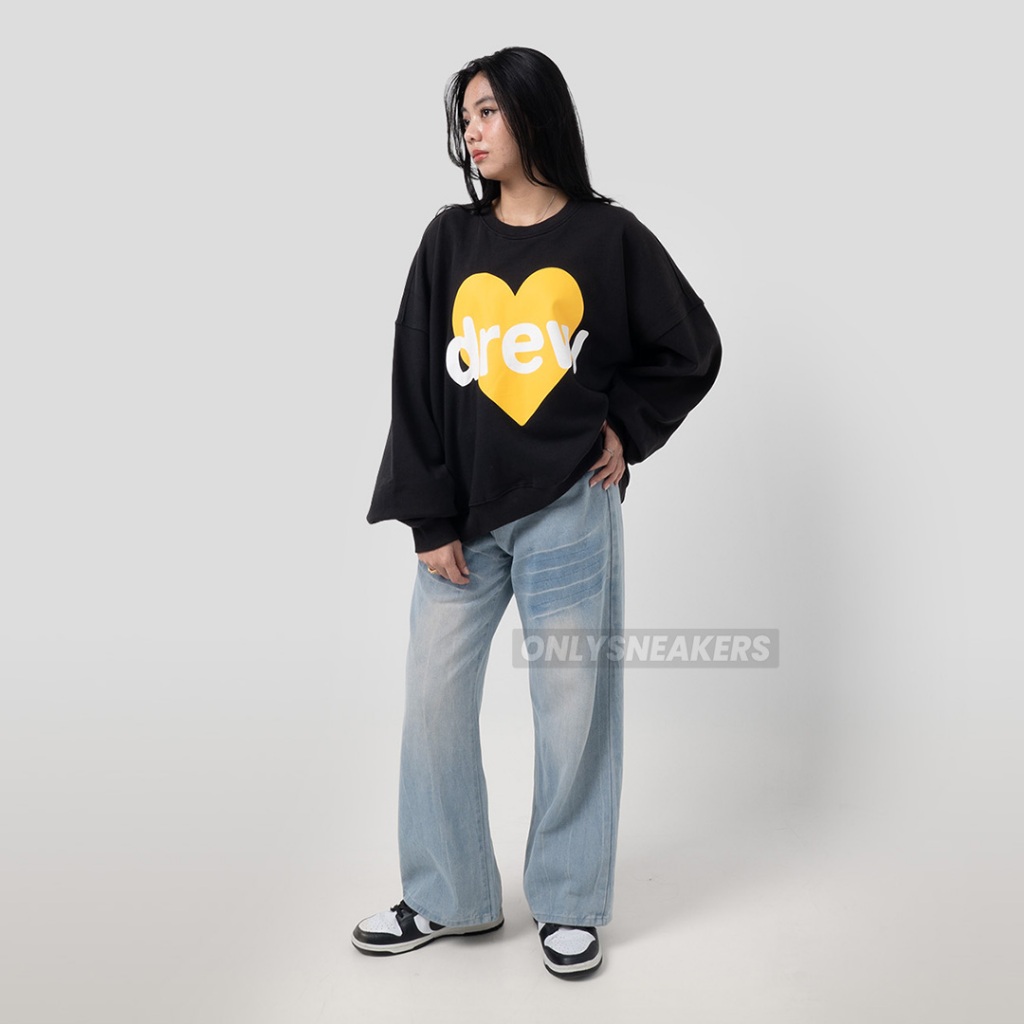 DREW HOUSE INFINITE LOVE BOXY BLACK CREWNECK