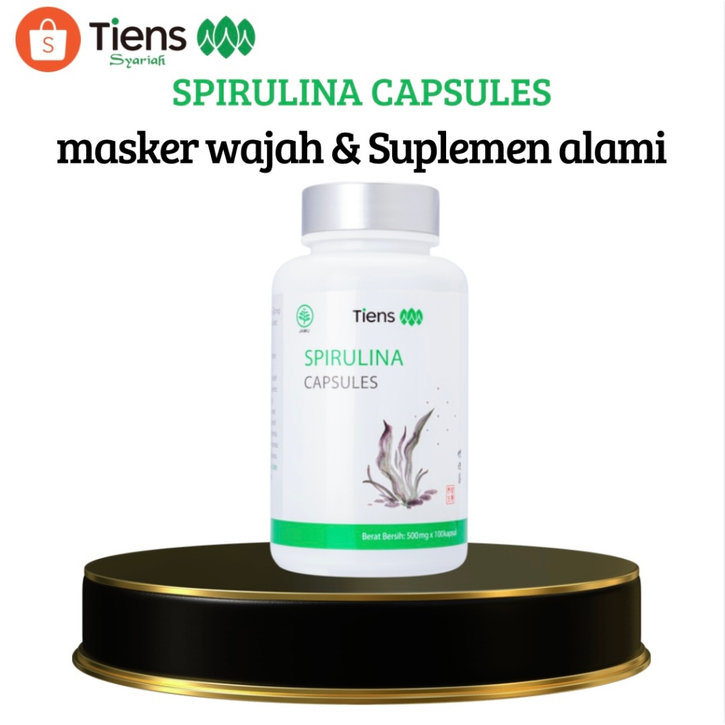 Tiens spirulina Capsules jerawat Mencerahkan Kulit Glowing Pria dan Wanita-Suplemen Herbal