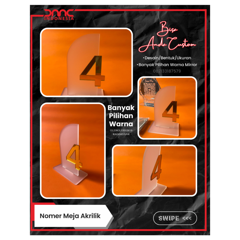 Nomer Meja Akrilik