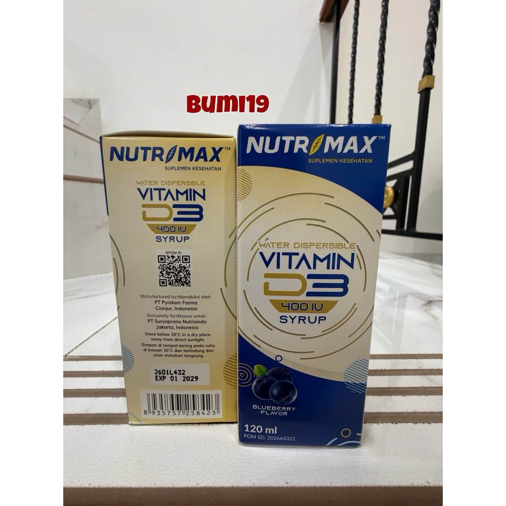 Nutrimax Vitamin D3 400 iu Vitamin D3 bayi dan anak