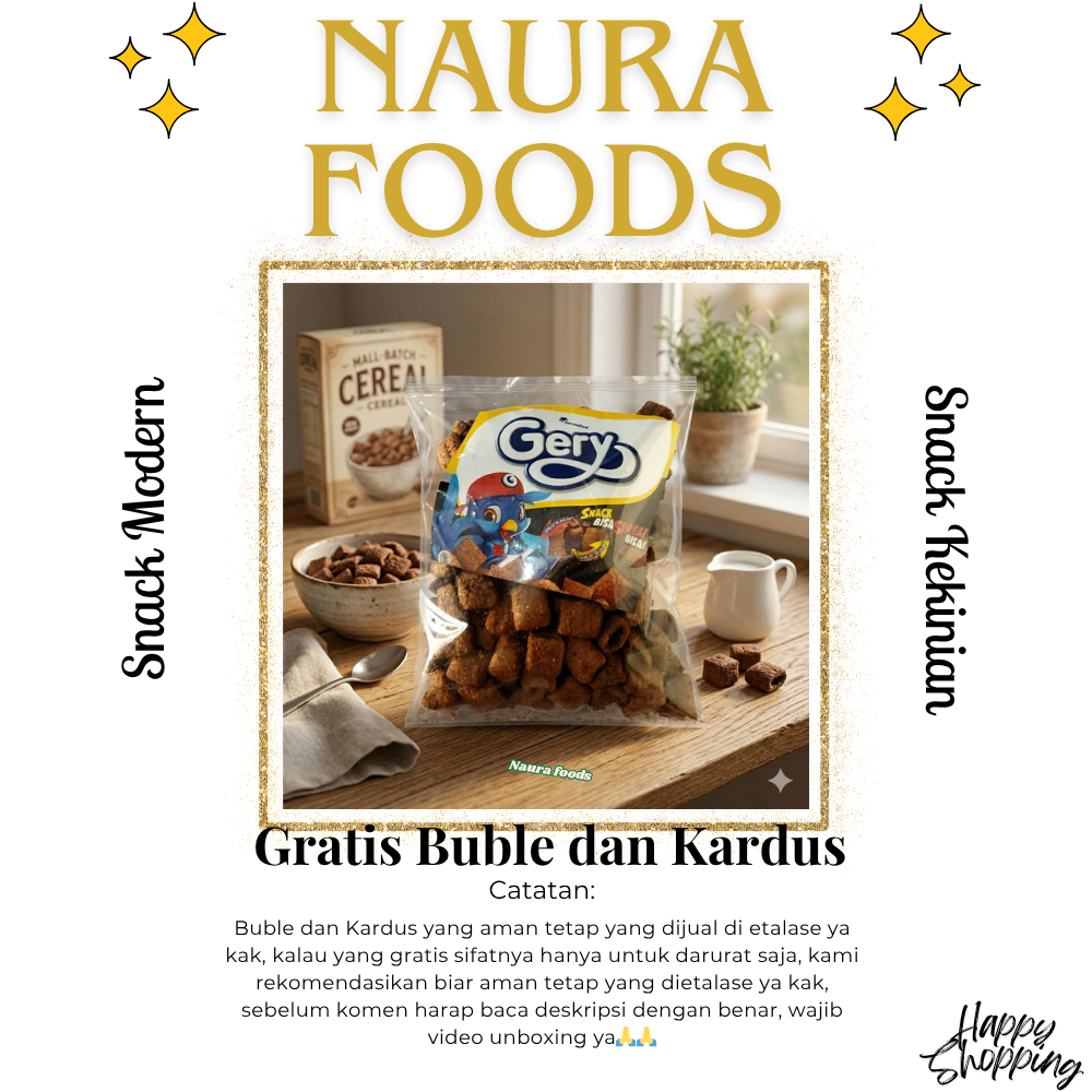 SNACK KILOAN GERY SNACK SEREAL KEJU / GERY SNACK SEREAL COKLAT REPACK 230 GRAM