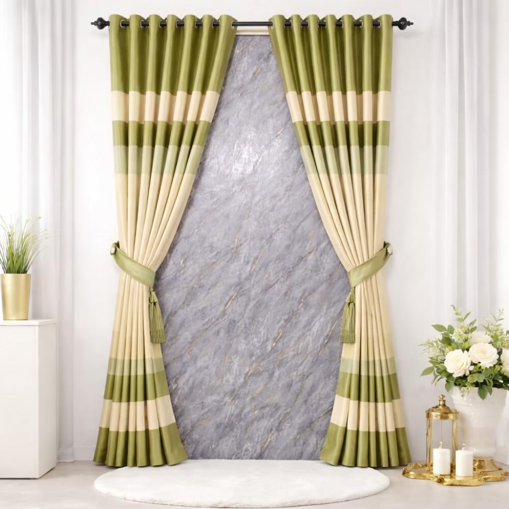 Gorden Jendela Pintu Blackout Import Tebal Premium Mewah Elegan Motif Pelangi Panjang 250Cm