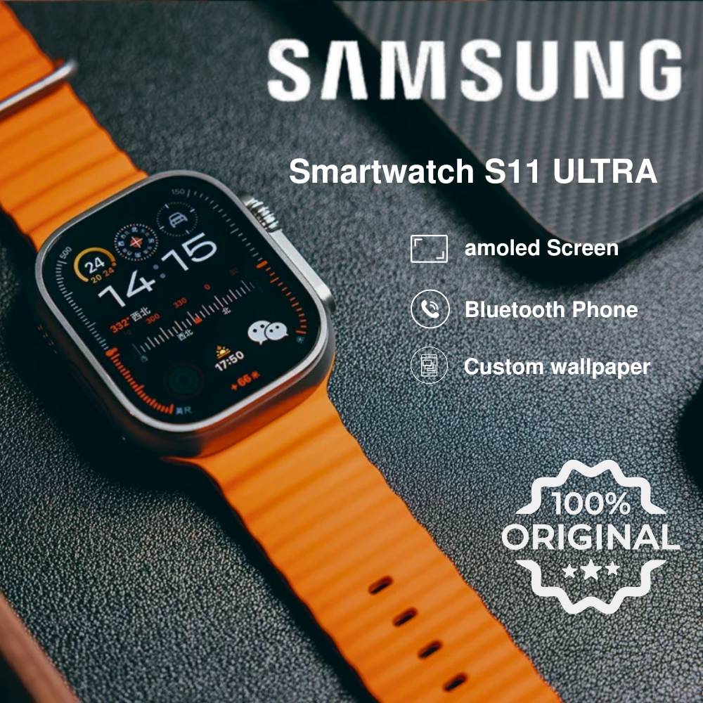 Samsung-smartWatch S11 ultra amoled jam tangan Pria Wanita Full Touch Screen Bluetooth Call Waterpro