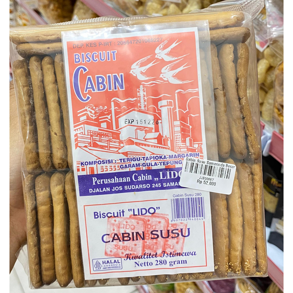 Gabin Susu Samarinda Besar 280g  |Gurih Renyah  Camilan Sehat