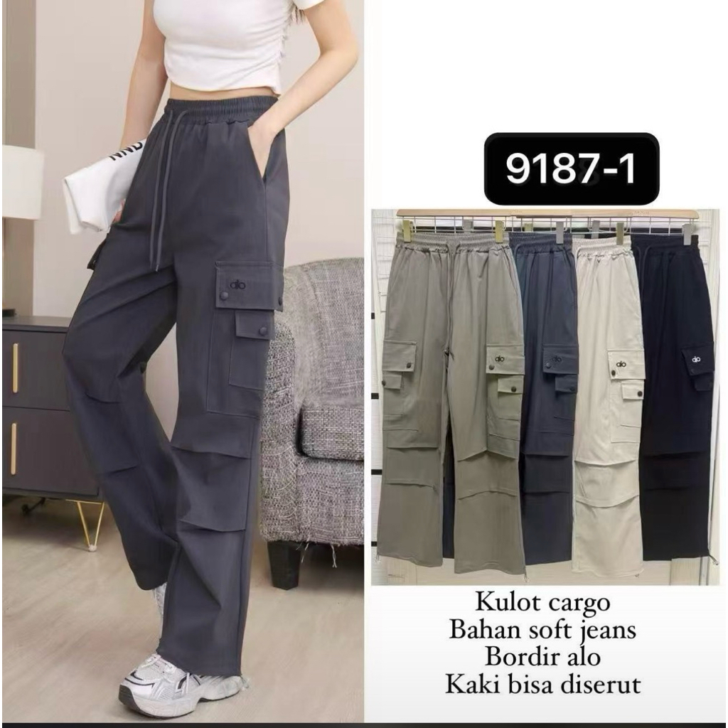 kulot cargo wanita import premium celana cargo wanita import premium