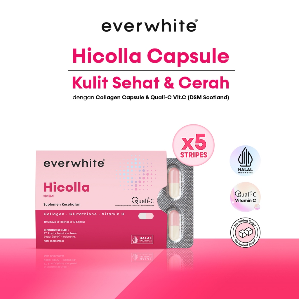 [Special Affiliate] Everwhite Hicolla Kapsul Minuman Kolagen Pencerah Kulit - Collagen Drink