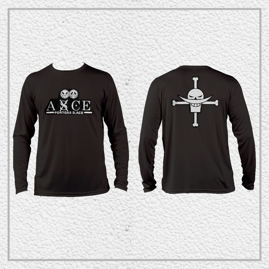 Kaos Baju Hiken no Ace Shirohige One Piece Lengan Panjang || Kaos Anime Distro