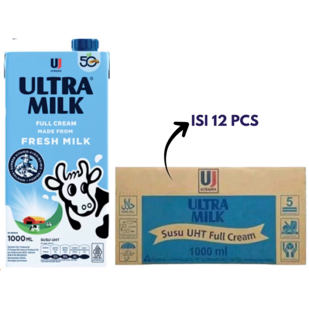 Susu UHT 1 Liter 1 Dus isi 12 pcs