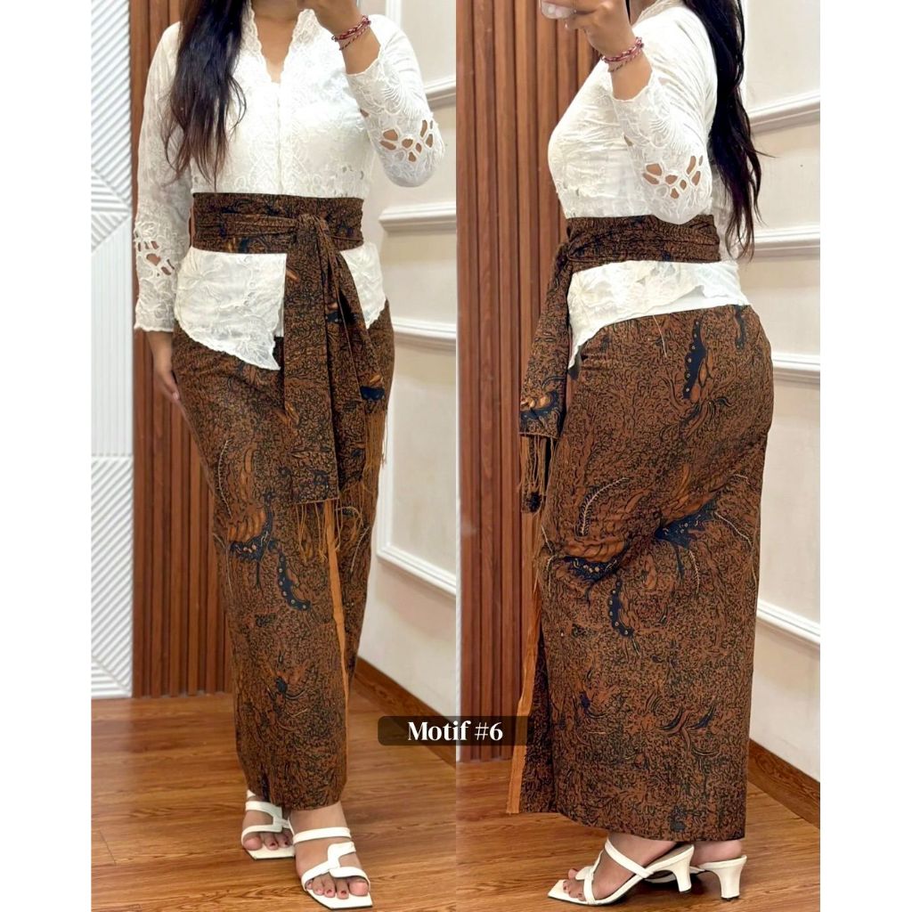 Kamen Bali Set Selendang Kamen Batik Solo Kamen Premium