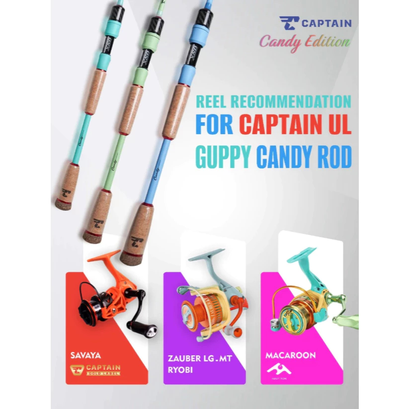 [READY STOCK] Joran UL, Joran pancing Ultralight, Carbon Hollow, Guppy Candy 198 UL, 210 UL Joran Ca
