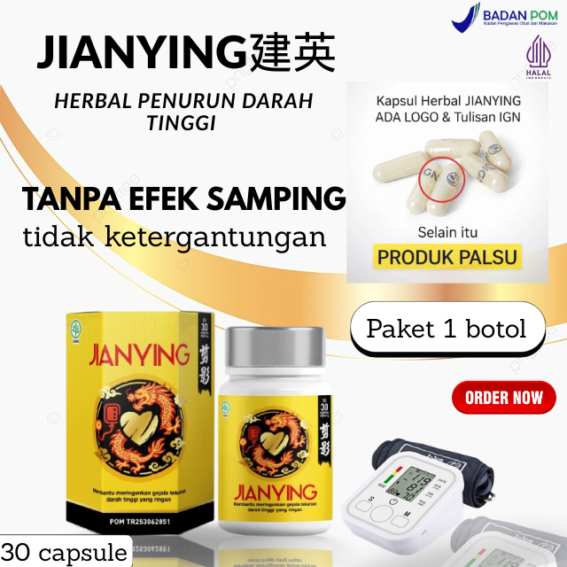 Jianying Kapsul Herbal 30 Kapsul - Stabilkan Tekanan Darah & Kolestrol