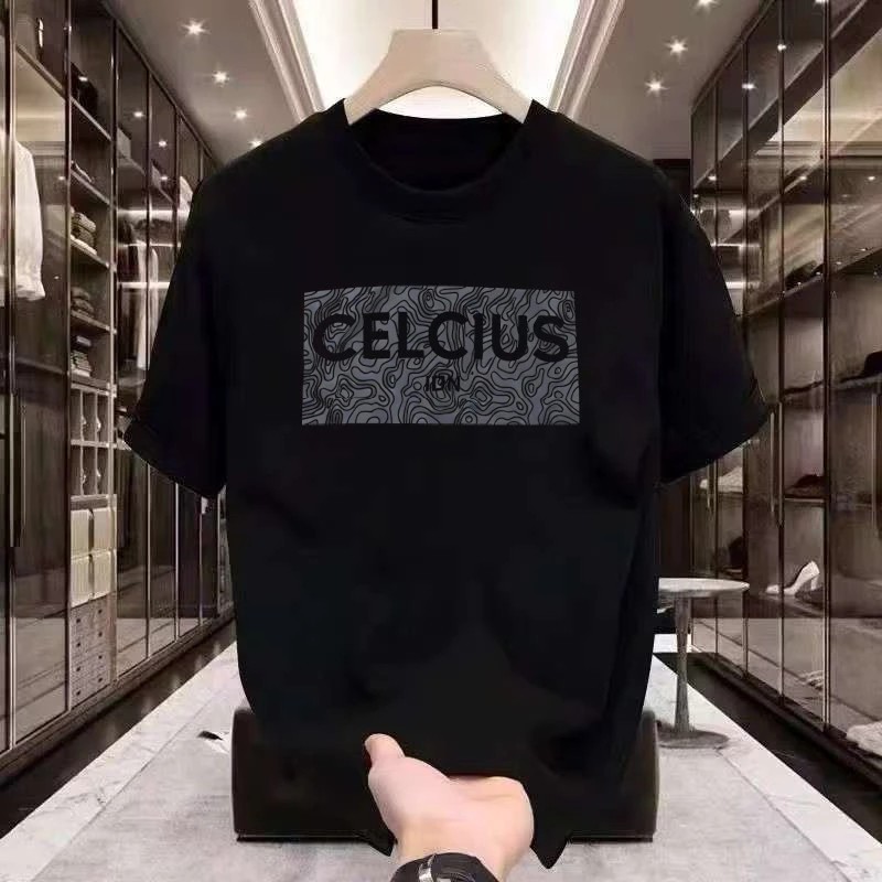 Kaos Distro 100% Katun Putih Hitam Sama Unisex Motif CELCIUS Peta Kontur Topografi distro Indonesia 