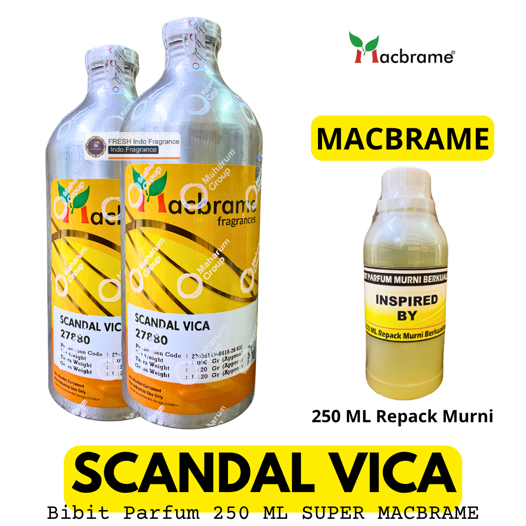 Bibit Parfum SCANDAL VICA Repack 250 ML Botol Plastik MACBRAME Scandalous